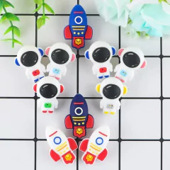 Mini Foguete de Silicone - 05 Pcs - Silicone Beads Brasil