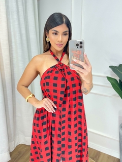 vestido longo tecido crepinho - comprar online