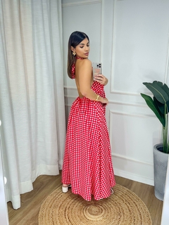 Imagem do vestido longo tecido crepinho