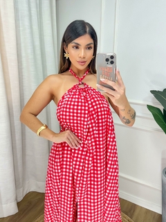 vestido longo tecido crepinho