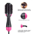 Secador de cabelo escova de ar quente pente secador de cabelo um passo secador de cabelo e volumizer 3 em 1 escova de cabelo alisador curler - comprar online