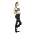 Leggings esportivas femininas de malha patchwork para academia