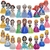 18pcs Disney Princess Snow White Cinderella Cinderella Belle Alice Ariel Elsa Anna Action Figures Magic Clip Dress up Dolls Toys
