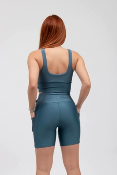 Bermuda com bolso - Azul Galaxy