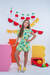 Conjunto short/saia Verde Limão