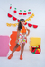Conjunto kinono Coral Abacaxi na internet