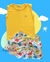 Conjunto Menino Dino Amarelo