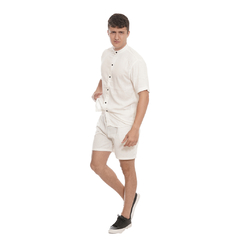 Camisa Lino Manga Corta - tienda online