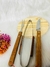 KIT CHURRASCO C/3PCS FACA/GARFO/PEGADOR CB MAD