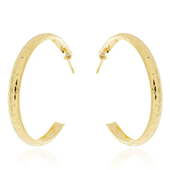 Brinco Feminino de Argola Antialérgico Folheado A Ouro 18k