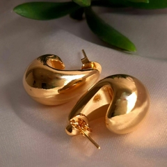 Brinco Feminino Gota De agua Dourado Medio Banhado a Ouro 18k na internet