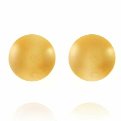 Brinco Feminino Folheado a Ouro 18k de Esfera Espelhada Lisa