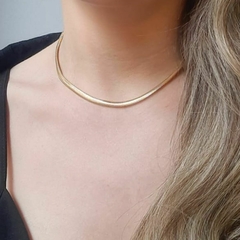 Colar Choker Salamandra Gargatilha de Luxo Folheada Ouro 18k - ZIARO 