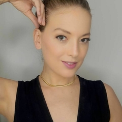 Colar Choker Lacraia Gargantilha Malha Snake Folheado a Ouro - comprar online