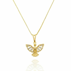 Colar Feminino Pingente Divino Espirito Santo Banhado A Ouro