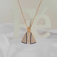 Colar Corrente Nossa Senhora Aparecida Grande Banhado A Ouro na internet
