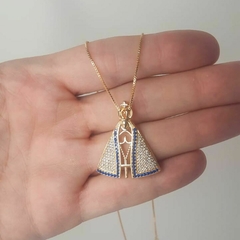 Imagem do Colar Corrente Nossa Senhora Aparecida Grande Banhado A Ouro