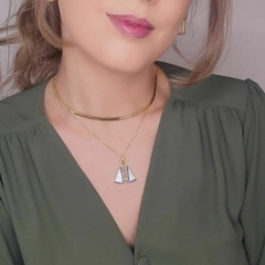 Colar Corrente Nossa Senhora Aparecida Grande Banhado A Ouro - loja online