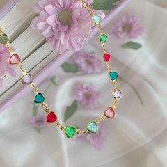 Choker Colar De Coração Gargantilha Feminina Folheado A Ouro na internet