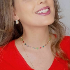 Choker Colar De Coração Gargantilha Feminina Folheado A Ouro - ZIARO 