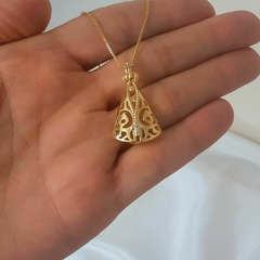 Colar Correntinha Nossa Senhora Aparecida Banhado A Ouro 18k - loja online