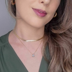 Conjunto Colar e Trio de Brinco Ponto De Luz Gota Cravejada na internet