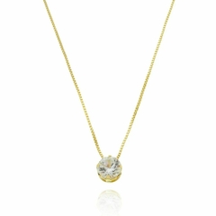 Colar Ponto de Luz Diamond Gargatilha Banhado a Ouro 18k