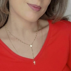 Colar Terço Feminino Pérola Medalha Nossa Senhora Das Graças - ZIARO 