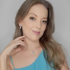 Conjunto Colar e Brincos de Perola Com Cristal Cravejado - comprar online