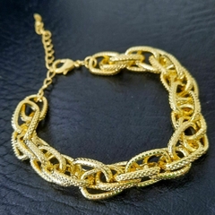 Pulseira Elos duplos Feminina Bracelete Folheado a Ouro 18k na internet