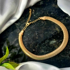 Pulseira Salamandra 6mm Bracelete Dourado Folheado a Ouro - comprar online