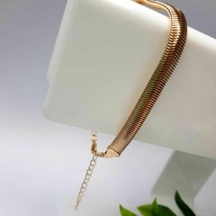 Pulseira Salamandra 6mm Bracelete Dourado Folheado a Ouro na internet