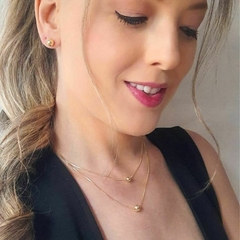 Brinco Dourado de Esfera Liso de 6mm Folheado a Ouro 18k na internet