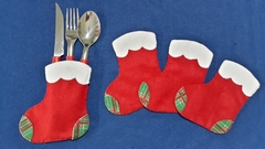 Porta Talher / guardanapo Bota de Natal