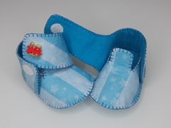 Botinha de bebê azul, sapatinho menino - comprar online