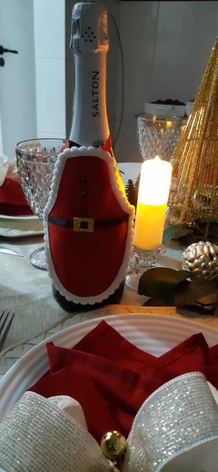 Avental de Natal para garrafa de vinho