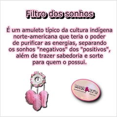 Filtro dos sonhos flor rosa 40 cm - comprar online