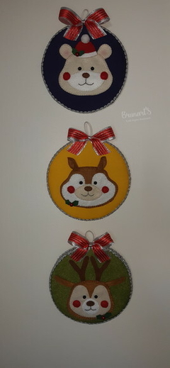 Conjunto 3 mini guirlandas personagens do Natal - comprar online