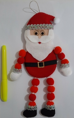 Pingente grande para árvore de Natal boneco de neve / Noel pompom - loja online