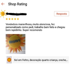 Imagem do Sol painel decorativo
