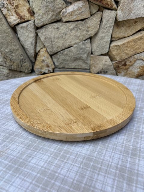 Bandeja Giratoria Simple de Bambu