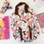 Mochila Matelasse Flores Rosas
