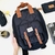 Mochila Matelase Negra ondas