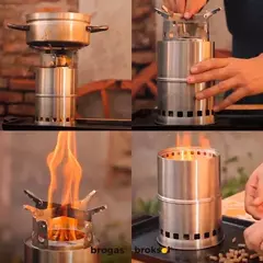 Calentador a biomasa para camping Brogas BIO-01