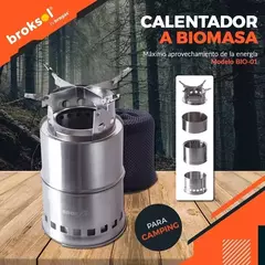 Imagen de Calentador a biomasa para camping Brogas BIO-01