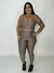 Conjunto canelado top mari GG - champanhe