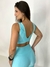 Conjunto canelado top alongado M - azul ártico - comprar online