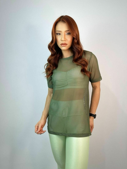 Blusão tela - verde croco - comprar online