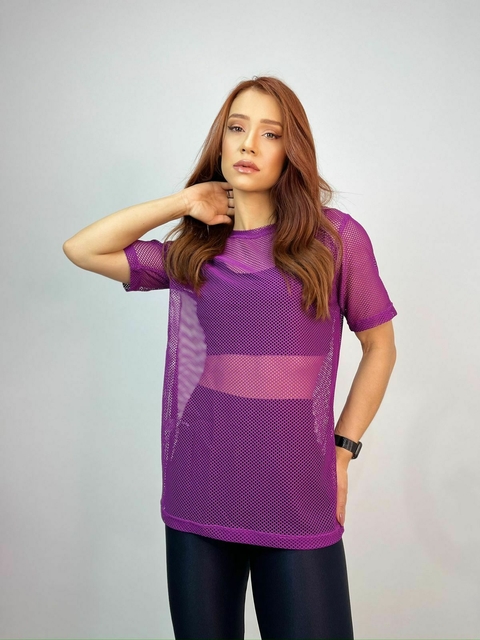 Blusão tela - fuscia