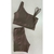 Conjunto canelado de short top Bia M - brownie